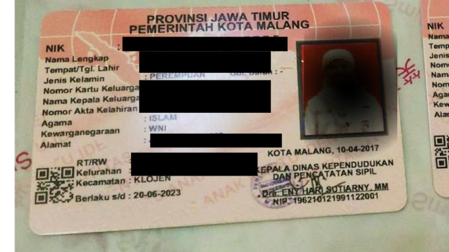 KTP Pink untuk anak (Instagram)
